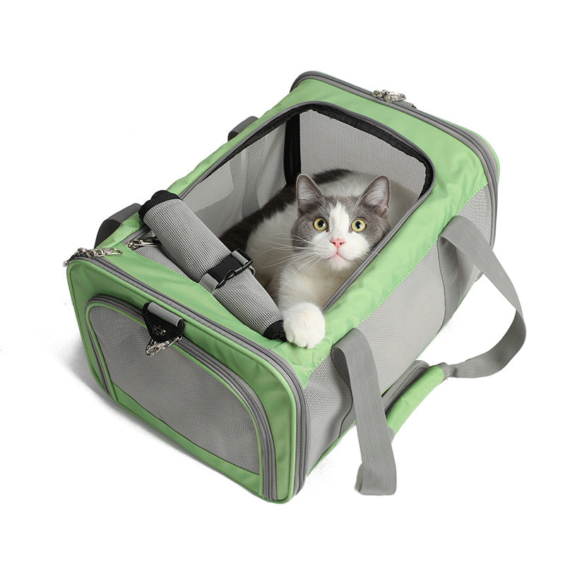 HappyNest™ Premium Soft-Sided Pet Carrier Bag - Breathable Mesh Travel Tote for Cats & Small Dogs