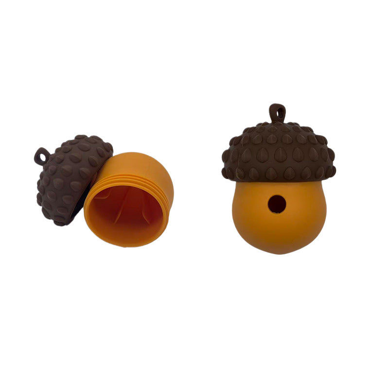 HappyNest™ Silicone Acorn Interactive Treat Dispensing Pet Toy