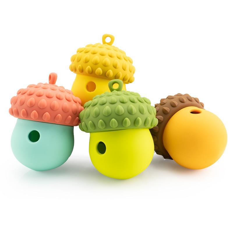 HappyNest™ Silicone Acorn Interactive Treat Dispensing Pet Toy