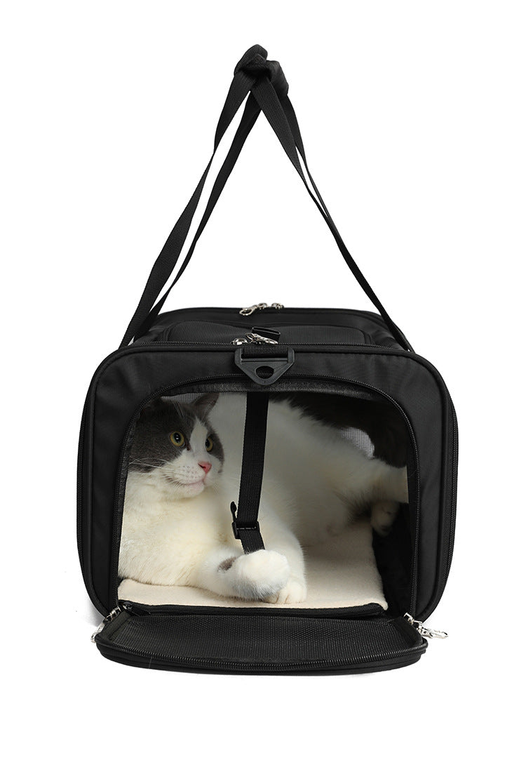 HappyNest™ Premium Soft-Sided Pet Carrier Bag - Breathable Mesh Travel Tote for Cats & Small Dogs