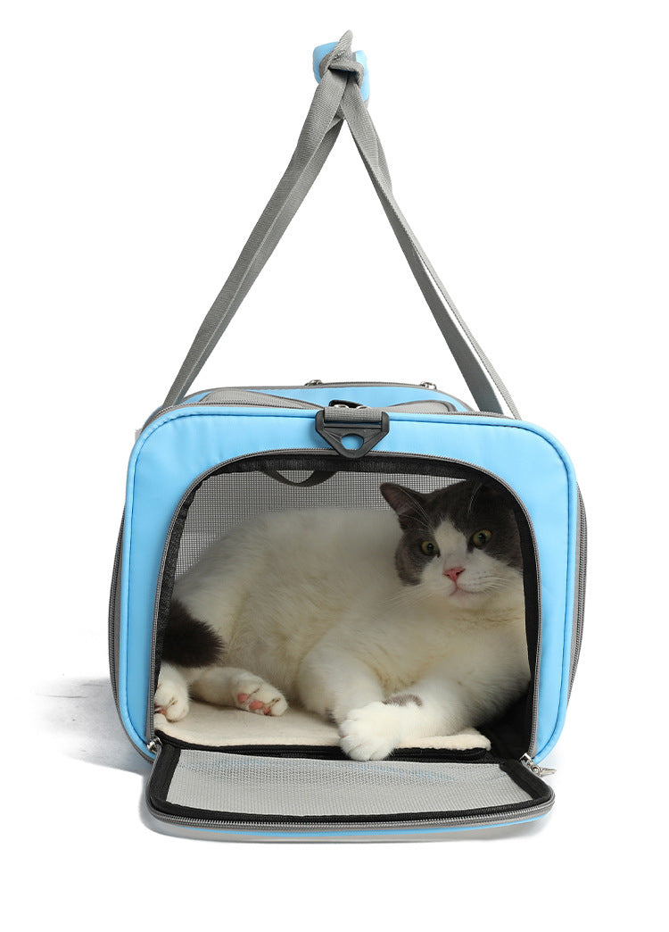 HappyNest™ Premium Soft-Sided Pet Carrier Bag - Breathable Mesh Travel Tote for Cats & Small Dogs