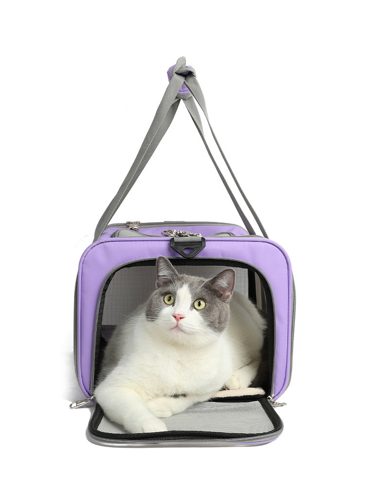 HappyNest™ Premium Soft-Sided Pet Carrier Bag - Breathable Mesh Travel Tote for Cats & Small Dogs