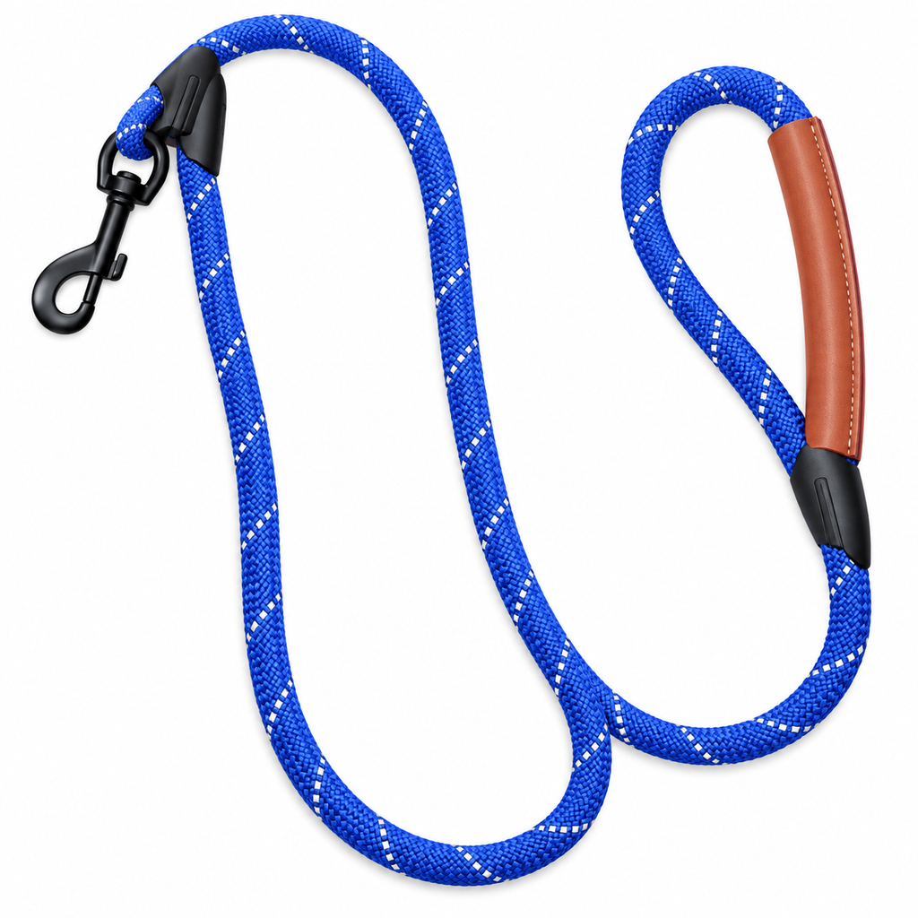 HappyNest™ Heavy-Duty Pet Walking Leash with Comfortable Hand Loop - 150cm Daily Traction (Braided Rope & PVC Styles)