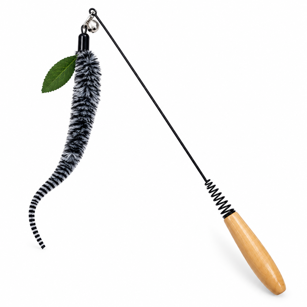 HappyNest™ Interactive Feather Cat Teaser Wand with Solid Wood Handle (3 Assorted Styles)