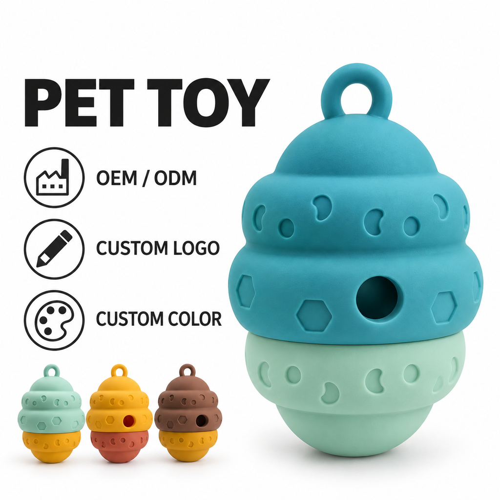 HappyNest™ Interactive Silicone Pet Slow Feeder Toy - Treat Dispensing Maze Puzzle Ball for Dogs & Cats