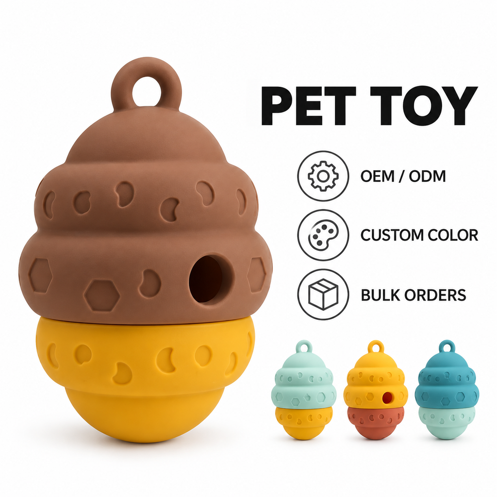 HappyNest™ Interactive Silicone Pet Slow Feeder Toy - Treat Dispensing Maze Puzzle Ball for Dogs & Cats