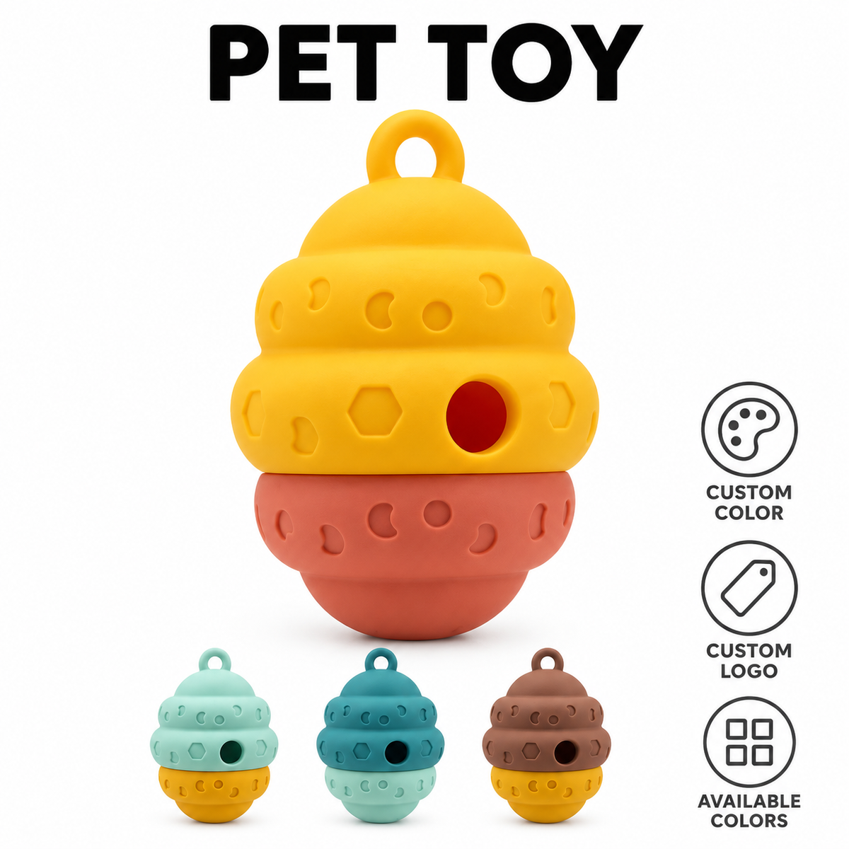 HappyNest™ Interactive Silicone Pet Slow Feeder Toy - Treat Dispensing Maze Puzzle Ball for Dogs & Cats