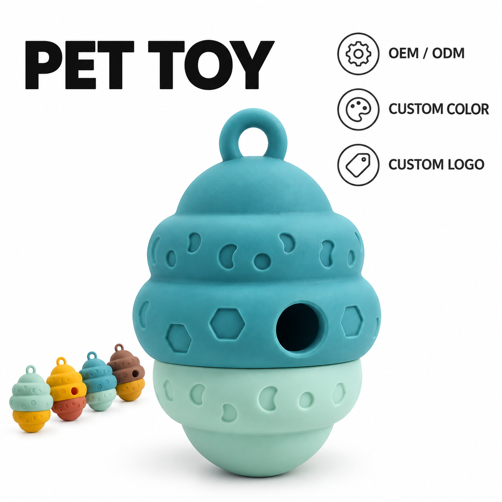 HappyNest™ Interactive Silicone Pet Slow Feeder Toy - Treat Dispensing Maze Puzzle Ball for Dogs & Cats