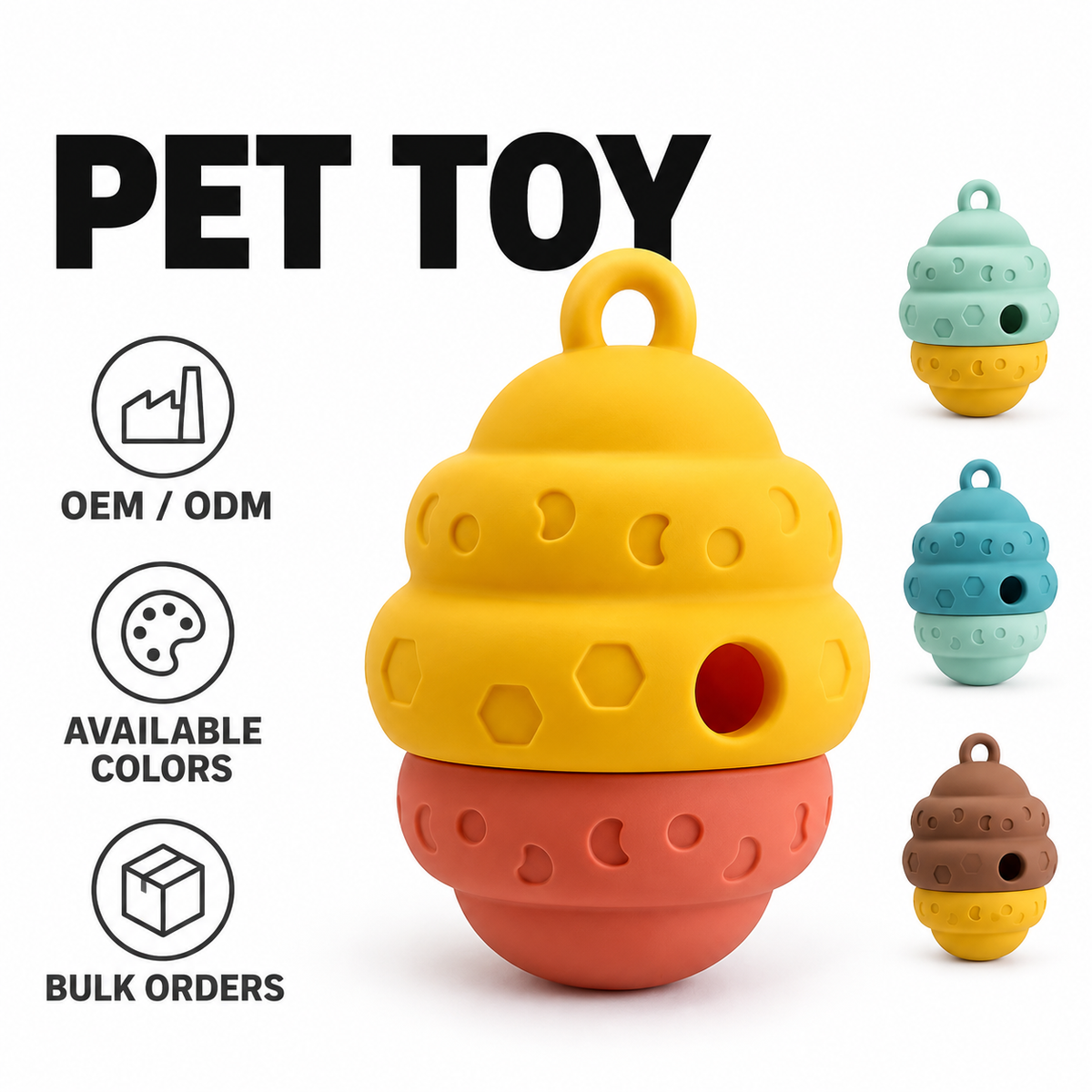 HappyNest™ Interactive Silicone Pet Slow Feeder Toy - Treat Dispensing Maze Puzzle Ball for Dogs & Cats