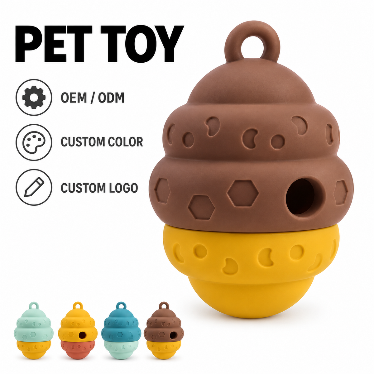 HappyNest™ Interactive Silicone Pet Slow Feeder Toy - Treat Dispensing Maze Puzzle Ball for Dogs & Cats