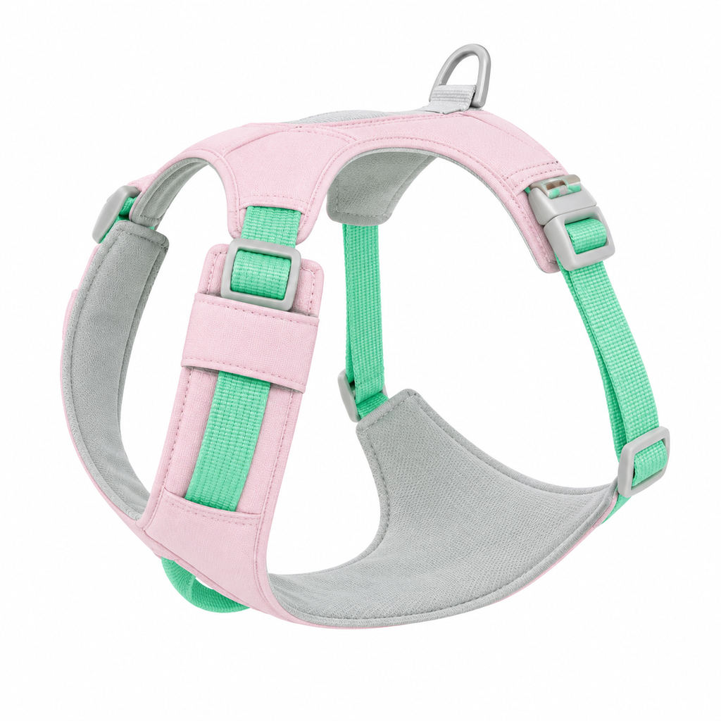 HappyNest™ Lightweight Cooling Dog Harness - Adjustable No-Pull Pet Vest with Dual D-Rings & Reflective Safety Details