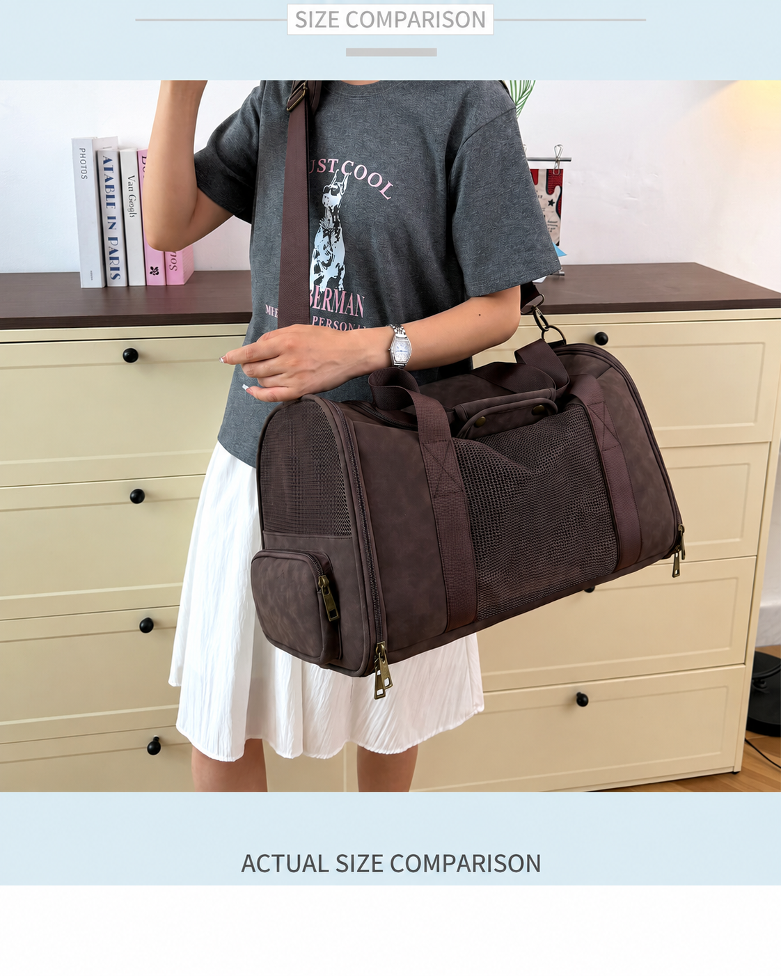 HappyNest™ Premium Suede Pet Carrier Bag - Soft-Sided Airline Approved Pet Travel Carrier
