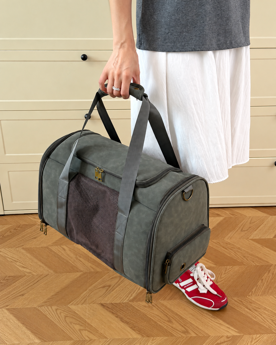 HappyNest™ Premium Suede Pet Carrier Bag - Soft-Sided Airline Approved Pet Travel Carrier