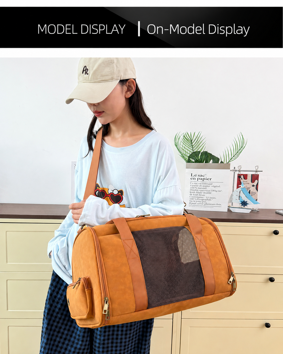 HappyNest™ Premium Suede Pet Carrier Bag - Soft-Sided Airline Approved Pet Travel Carrier