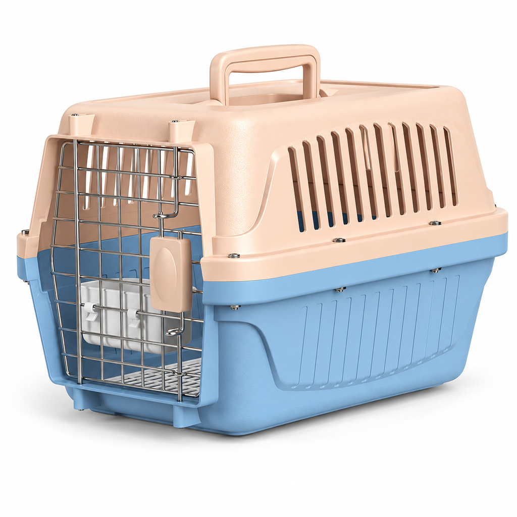 HappyNest™  Premium Pet Carrier – Spacious, Secure & Well-Ventilated Travel Crate for Cats and Small Dogs