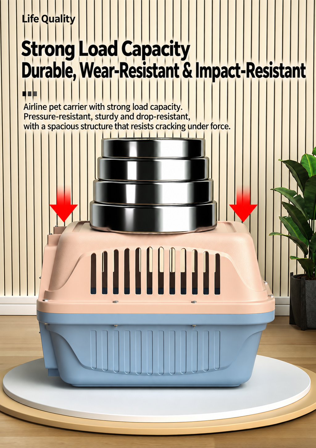 HappyNest™  Premium Pet Carrier – Spacious, Secure & Well-Ventilated Travel Crate for Cats and Small Dogs